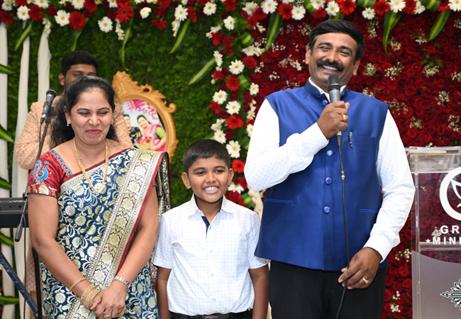 Bro Andrew Richard celebrates his 60th Birthday with grandneur amidst a large number of devotees here on Sunday, 16th, 2023, at Grace Ministry Prayer Centre Budigere in Bangalore with a myriad of wishes.